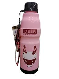 Cute Animal Kids Water Bottle, 500ml Sports Bottle with Strap, BPA-Free, Portable for School, Cycling, Hiking, and Camping