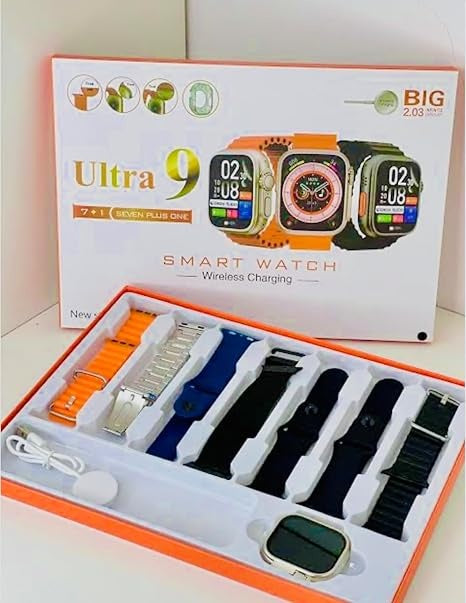 Ultra 9 Smart Watch – High-Quality Smart Watch, Low-Rate 7-in-1 Smartwatch with Bluetooth Calling, HD Display & Multiple Sports Modes