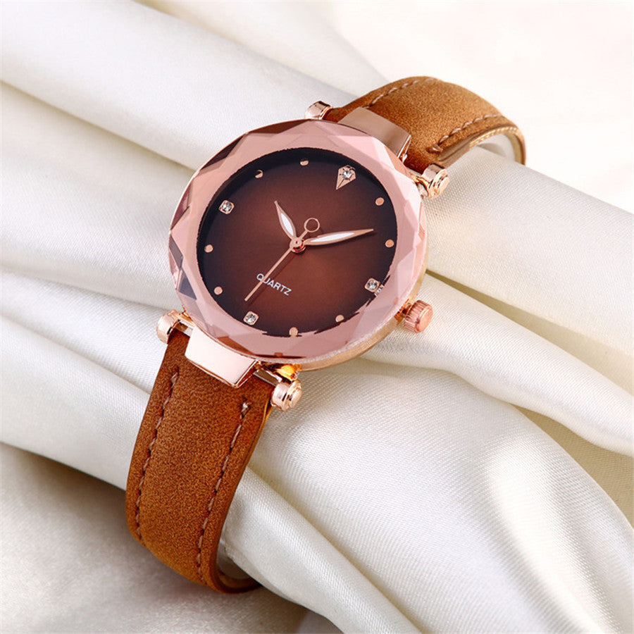 Fashion Shiny Diamond Mirror Quartz Watch