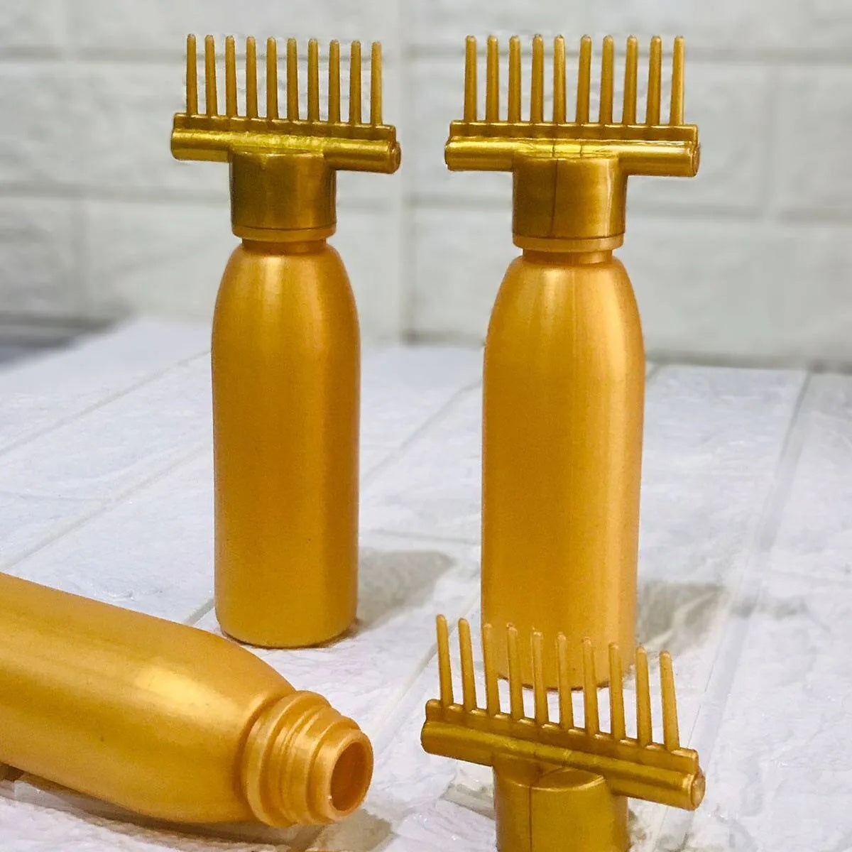 Hair Oil Selfie Bottle – Root Comb Applicator for Even Scalp Coverage | Hair Dye & Oil Applicator Bottle | Available in Single & Pack of 2