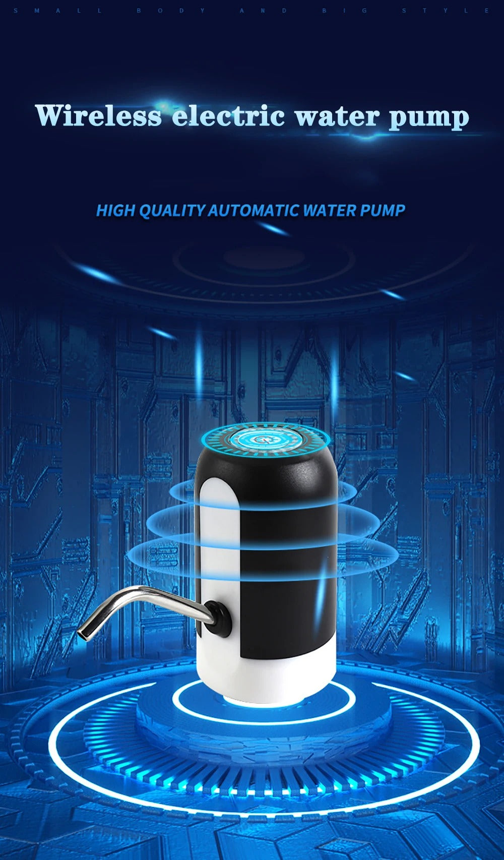 USB Rechargeable Electric Water Dispenser Pump – Portable Automatic Drinking Water Bottle Pump with Stainless Steel & Silicone Tube for Home, Office, Outdoor Use