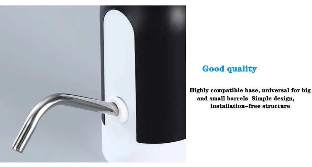 USB Rechargeable Electric Water Dispenser Pump – Portable Automatic Drinking Water Bottle Pump with Stainless Steel & Silicone Tube for Home, Office, Outdoor Use