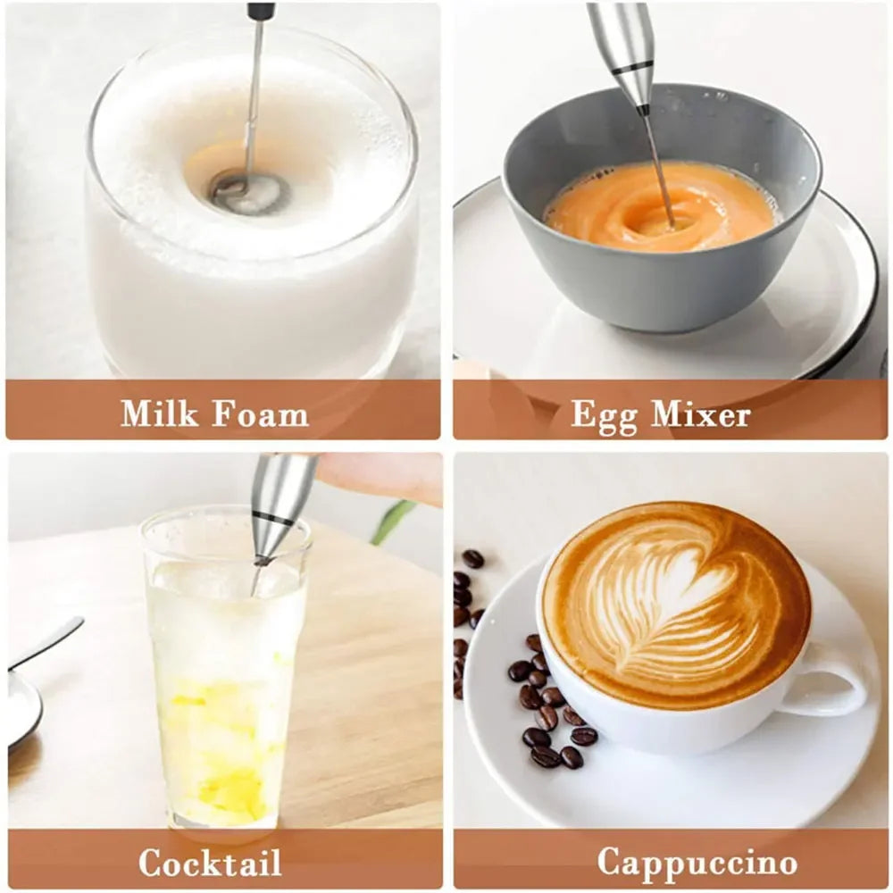 USB Rechargeable Electric Milk Frother – 3-Speed Handheld Coffee & Egg Beater, Portable Stainless Steel Mixer for Latte, Cappuccino, Shakes, and More – Best Price in Pakistan