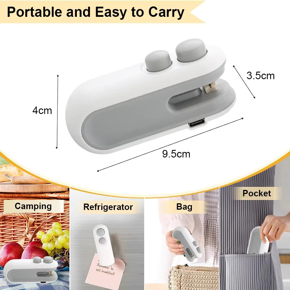 Rechargeable Mini Heat Sealer – Portable Food Bag Sealing Machine for Snacks & Storage