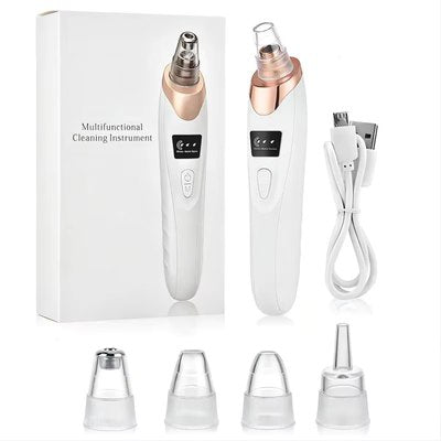 Electric Blackhead Remover Vacuum Cleaner – Pore Cleaner for Face & Nose, Rechargeable Acne Extractor with 3 Suction Levels & 5 Probes