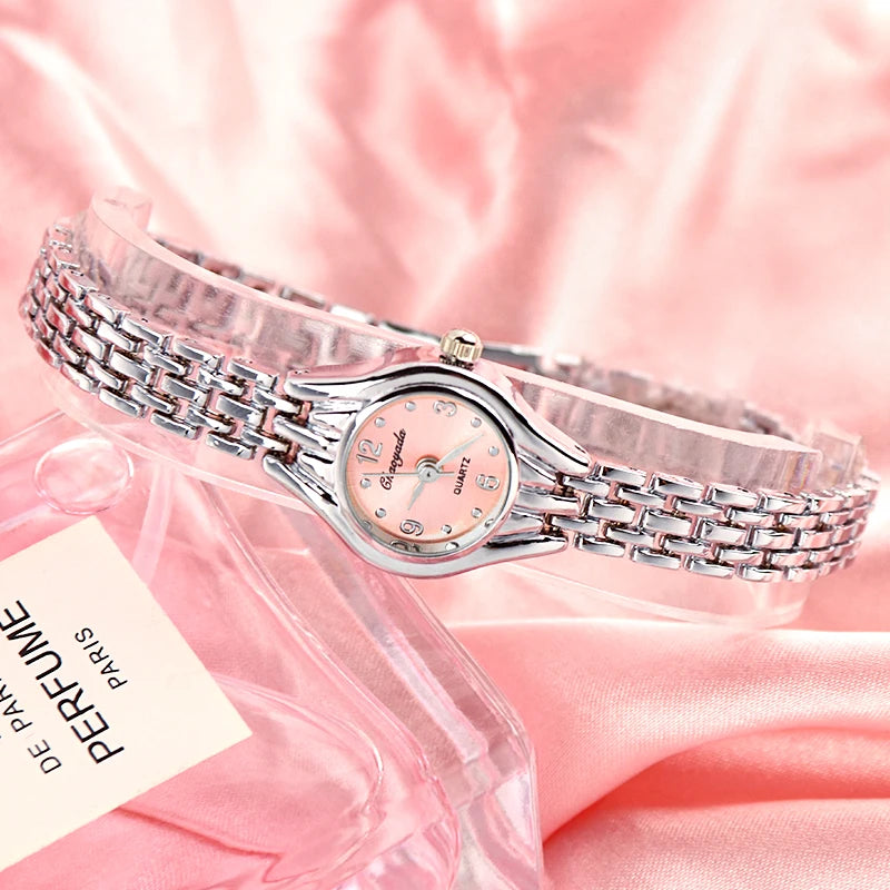 Ladies Gold Plated Watch Women Bracelet Quartz Wristwatch Girl Analog Feminino Relojes Hour Luxury Watches Elegant Casual Clock