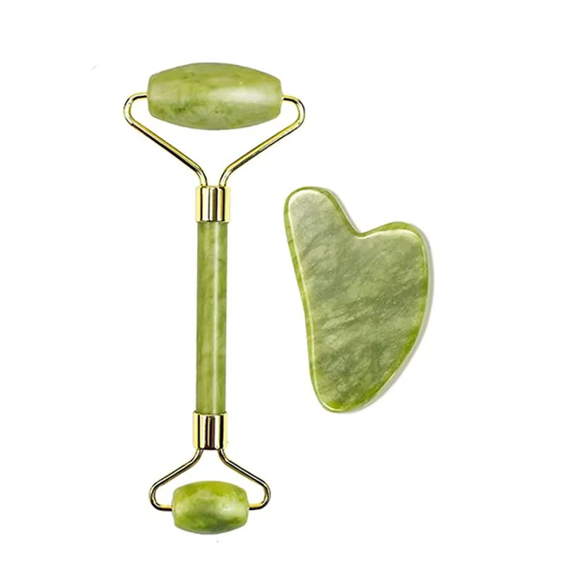 Natural Jade Roller & Gua Sha Stone Face Massager – Anti-Aging, Skin Tightening & Relaxation Tool