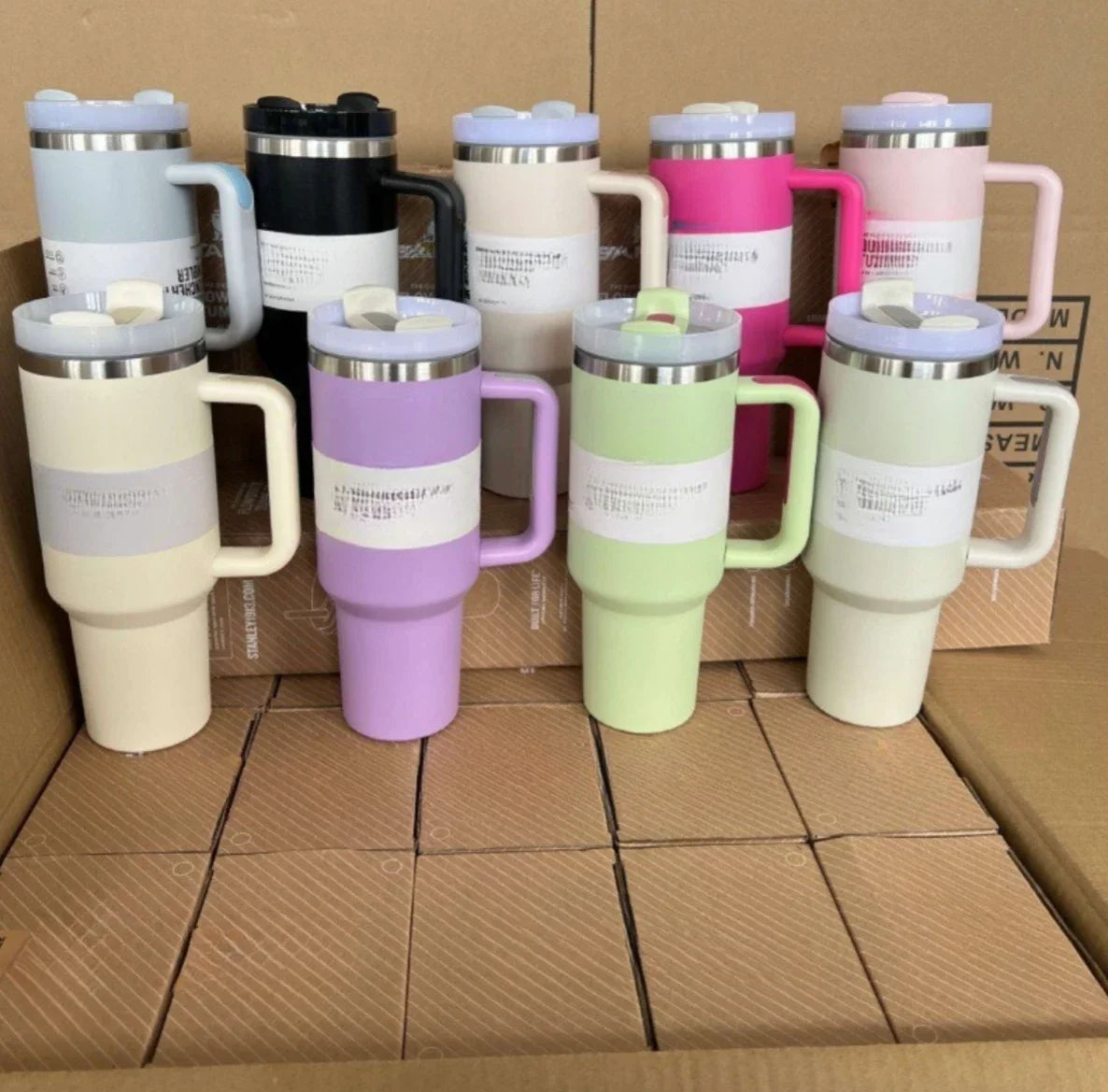 Stainless Steel Thermal Coffee Cup with Straw & Handle – Vacuum Insulated Travel Mug for Hot & Cold Drinks