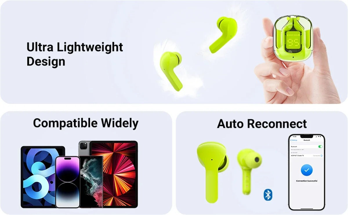 AIR31 TWS Bluetooth Earbuds with LED Digital Display – HiFi Stereo Sound, ENC Noise Reduction, Wireless In-Ear Headphones for Xiaomi, Huawei, iPhone with Fast Charging, Long Battery Life & Portable Charging Case