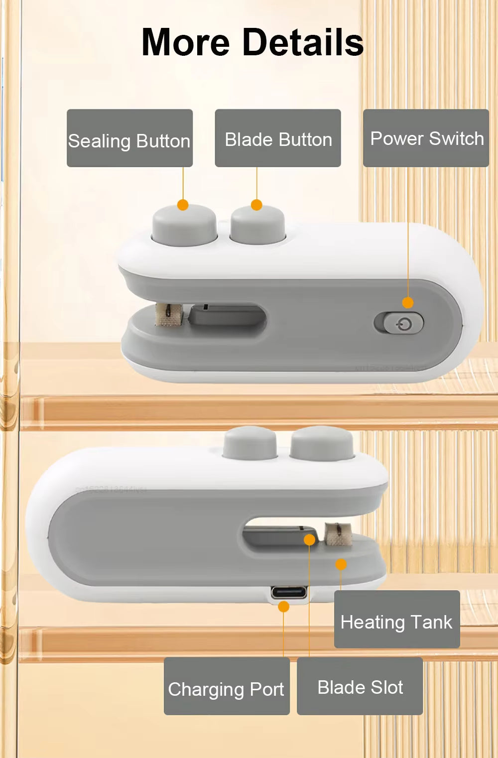 Rechargeable Mini Heat Sealer – Portable Food Bag Sealing Machine for Snacks & Storage