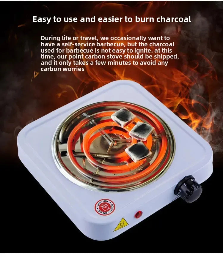 Multifunctional 1000W Electric Furnace Hot Plate – Portable Electric Stove for Cooking, Sand Casting Tray, Easy Clean Countertop Burner