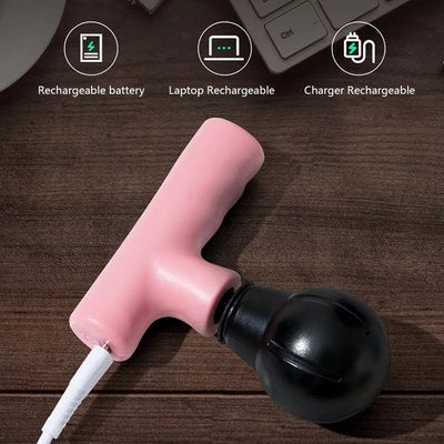 Mini Handheld Muscle Massager – Portable Deep Tissue Massager for Muscle Relaxation, USB Rechargeable Compact Sports Massage Device