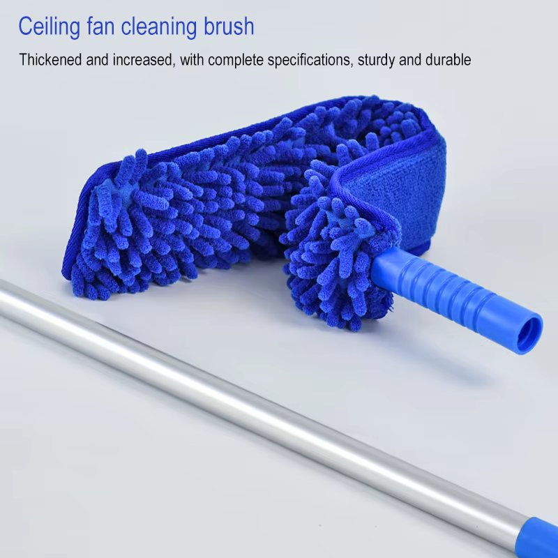 Cross-Border Temu Household Extendable Feather Duster – Lint-Free, Retractable & Curved Chenille Dust Sweeper | High Reach, Ceiling Fan, and Microfiber Brush Dust Cleaner