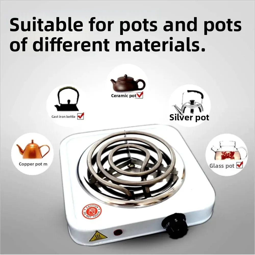 Multifunctional 1000W Electric Furnace Hot Plate – Portable Electric Stove for Cooking, Sand Casting Tray, Easy Clean Countertop Burner