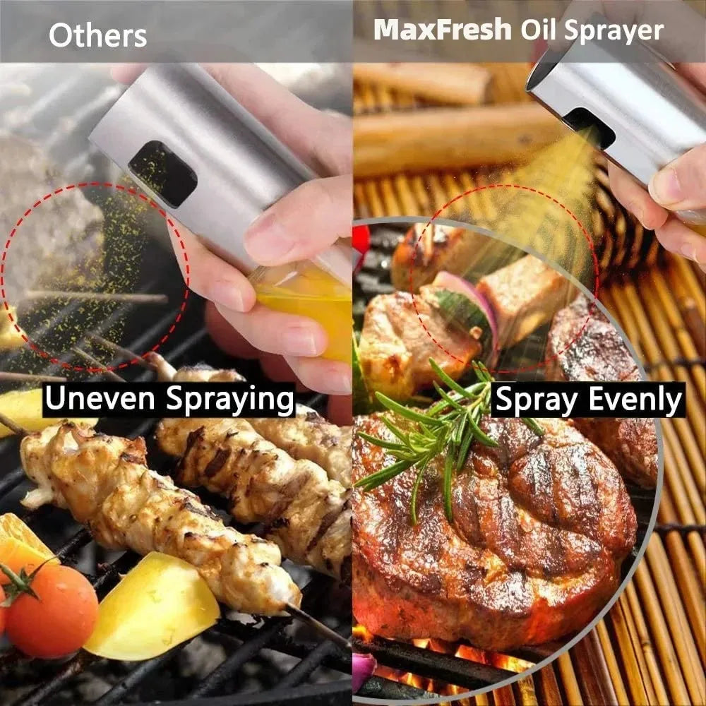 Glass Oil Spray Bottle for Cooking – 100ml Olive Oil Sprayer Mister for BBQ, Grilling, Baking & Roasting