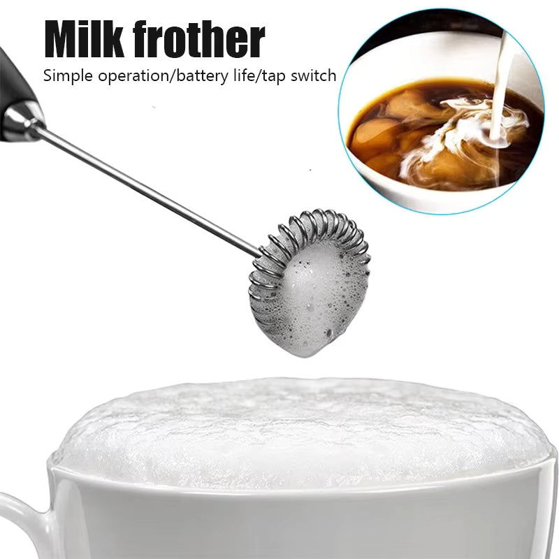 Handheld Electric Milk Frother, Mini Coffee Foamer, Egg Beater & Cappuccino Stirrer