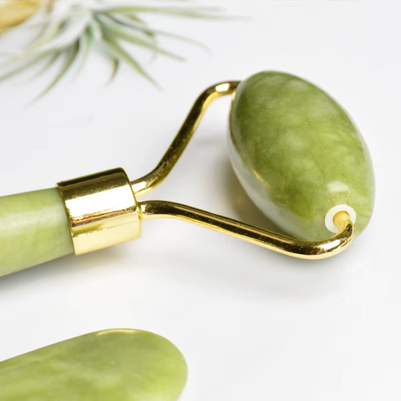 Natural Jade Roller & Gua Sha Stone Face Massager – Anti-Aging, Skin Tightening & Relaxation Tool