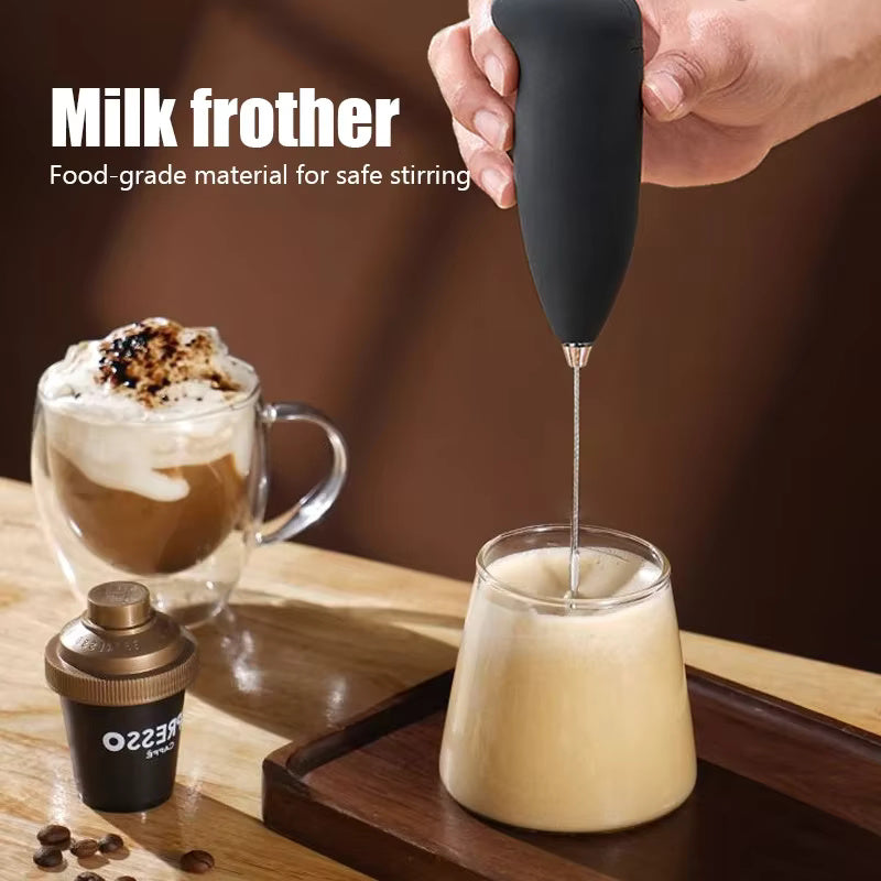 Handheld Electric Milk Frother, Mini Coffee Foamer, Egg Beater & Cappuccino Stirrer