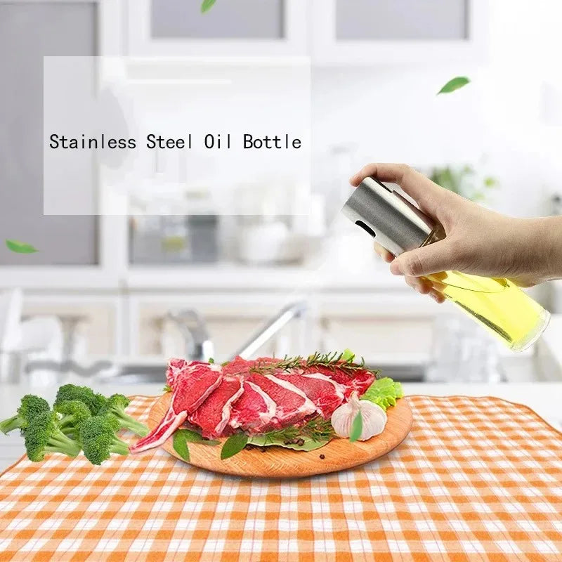 Glass Oil Spray Bottle for Cooking – 100ml Olive Oil Sprayer Mister for BBQ, Grilling, Baking & Roasting