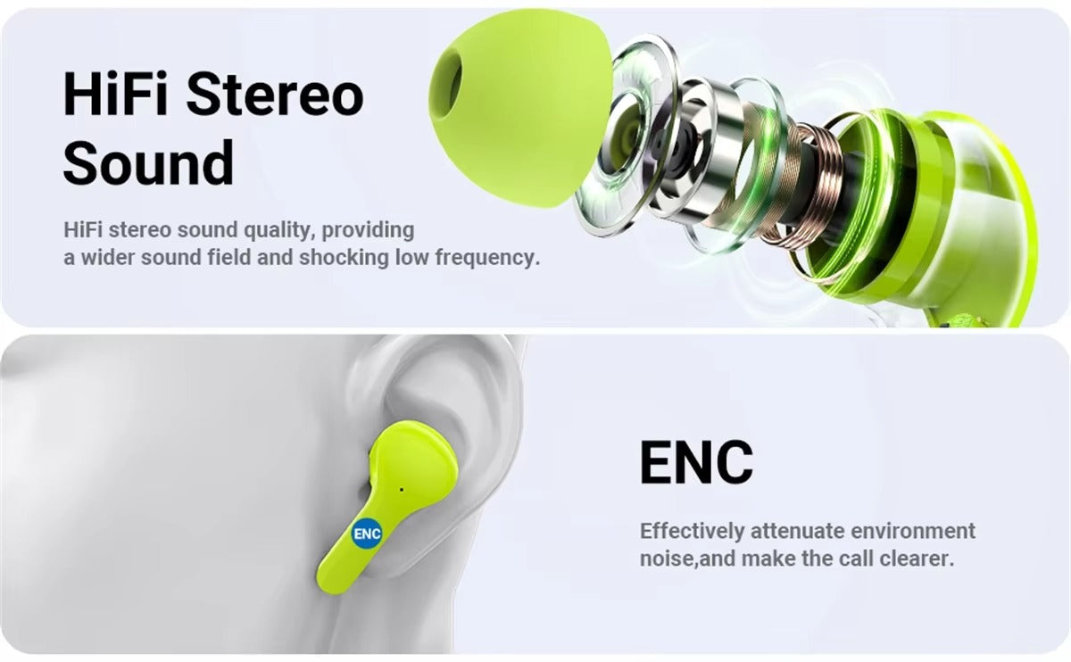 AIR31 TWS Bluetooth Earbuds with LED Digital Display – HiFi Stereo Sound, ENC Noise Reduction, Wireless In-Ear Headphones for Xiaomi, Huawei, iPhone with Fast Charging, Long Battery Life & Portable Charging Case