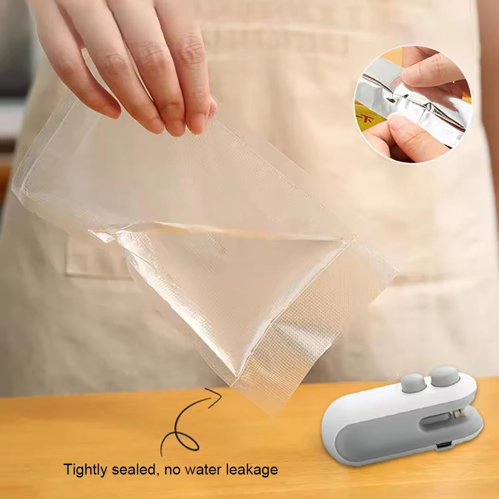 Rechargeable Mini Heat Sealer – Portable Food Bag Sealing Machine for Snacks & Storage