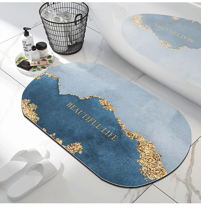 Super Absorbent Bathroom Mat – Quick-Dry, Non-Slip Soft Floor Rug for Bathroom, Kitchen & Home