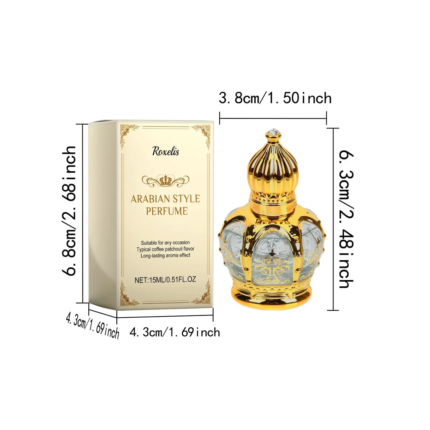 Coffee Aroma Perfume Fresh Elegant Lasting Fragrance Releasing Charming Atmosphere Body Relax Arabic Style Perfume 15ml