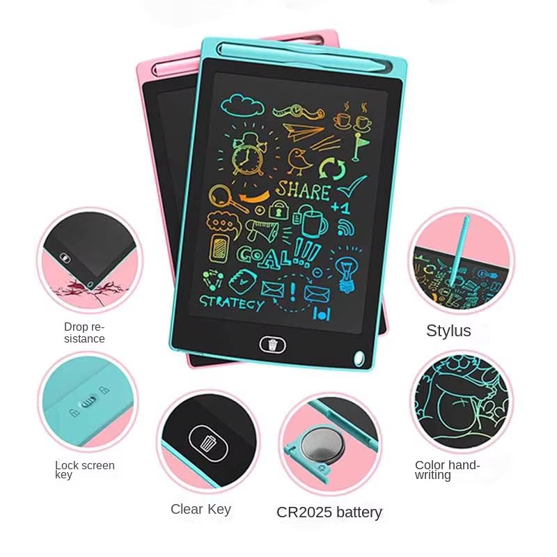 LCD Writing Tablet for Kids & Toddlers - Digital Drawing Pad with Erasable Screen, ABS Plastic Frame, Stylus Pen, Best Gift for Learning & Writing Activities
