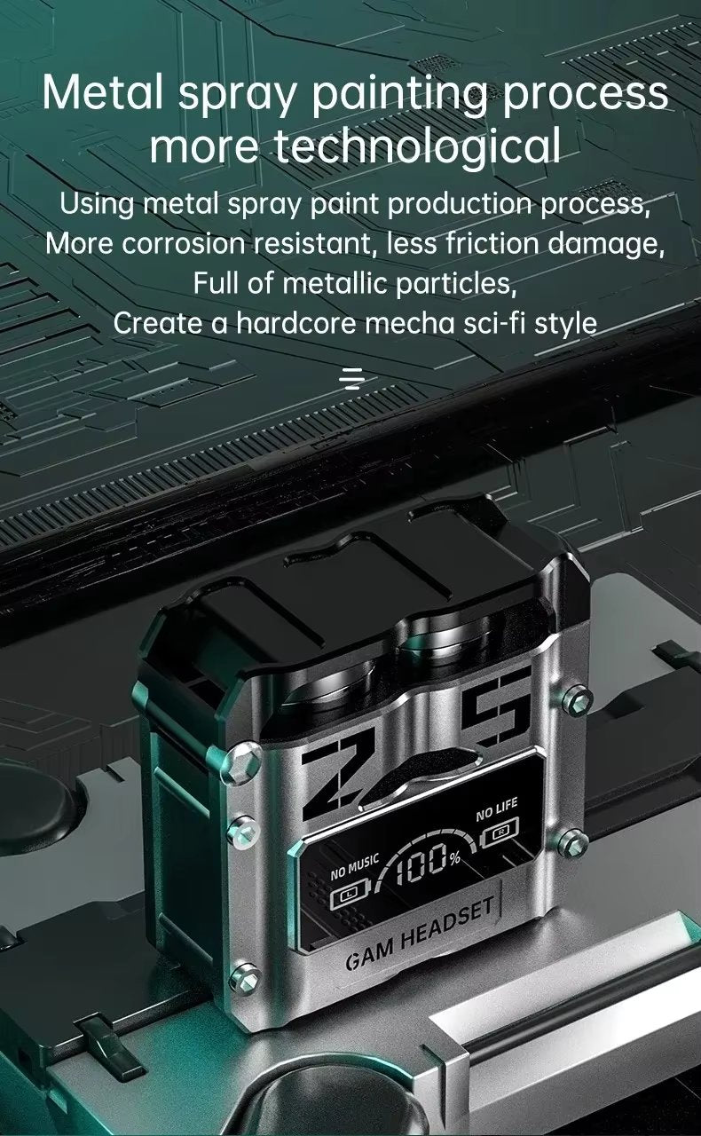 M25 Bluetooth Wireless Earbuds | LED Display | Touch Control | Noise Reduction