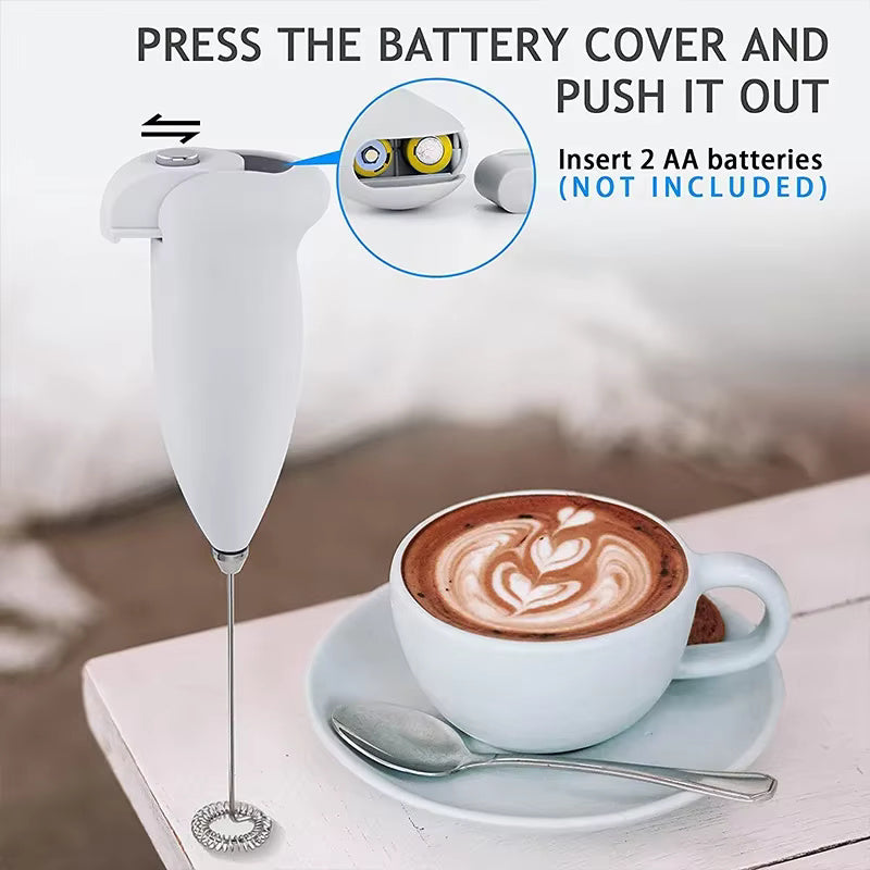 Handheld Electric Milk Frother, Mini Coffee Foamer, Egg Beater & Cappuccino Stirrer