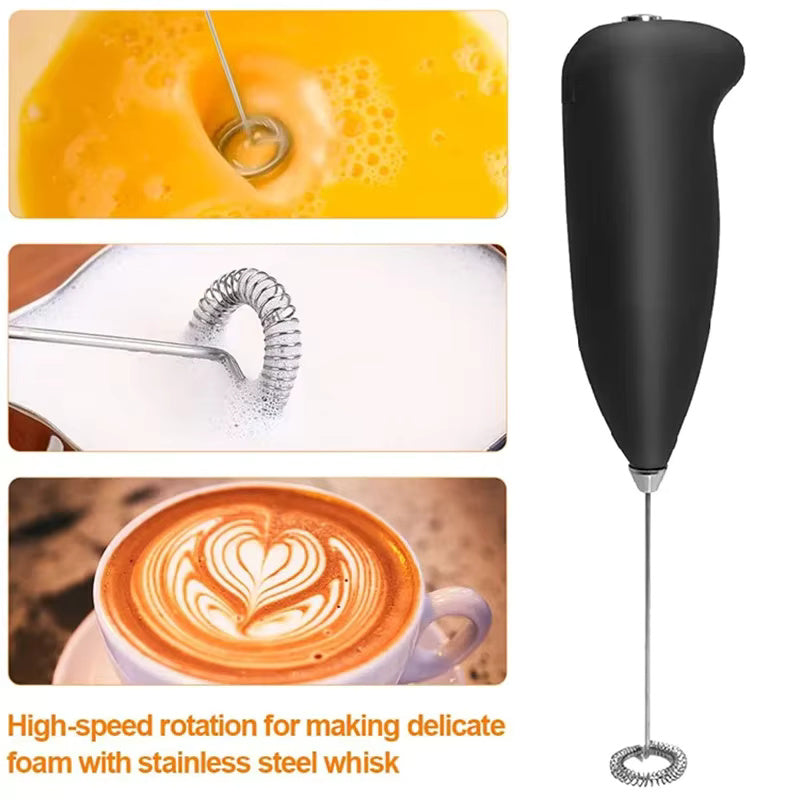Handheld Electric Milk Frother, Mini Coffee Foamer, Egg Beater & Cappuccino Stirrer