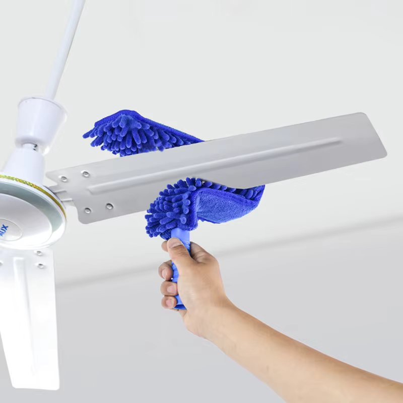 Cross-Border Temu Household Extendable Feather Duster – Lint-Free, Retractable & Curved Chenille Dust Sweeper | High Reach, Ceiling Fan, and Microfiber Brush Dust Cleaner