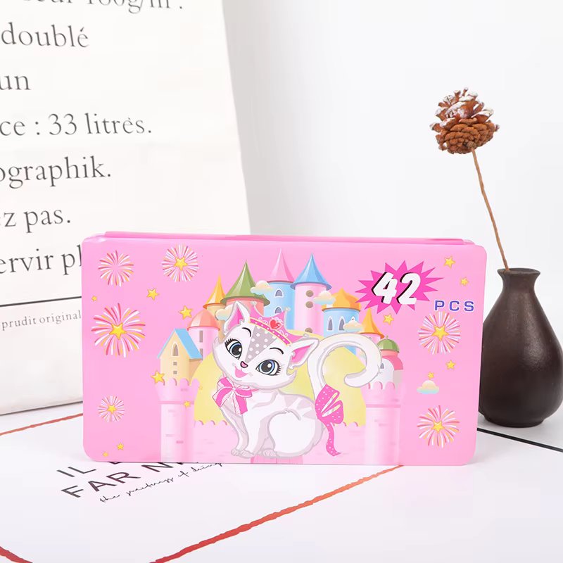 42-Piece Kids' Art Set | Watercolor Pens, Crayons & Colored Pencils