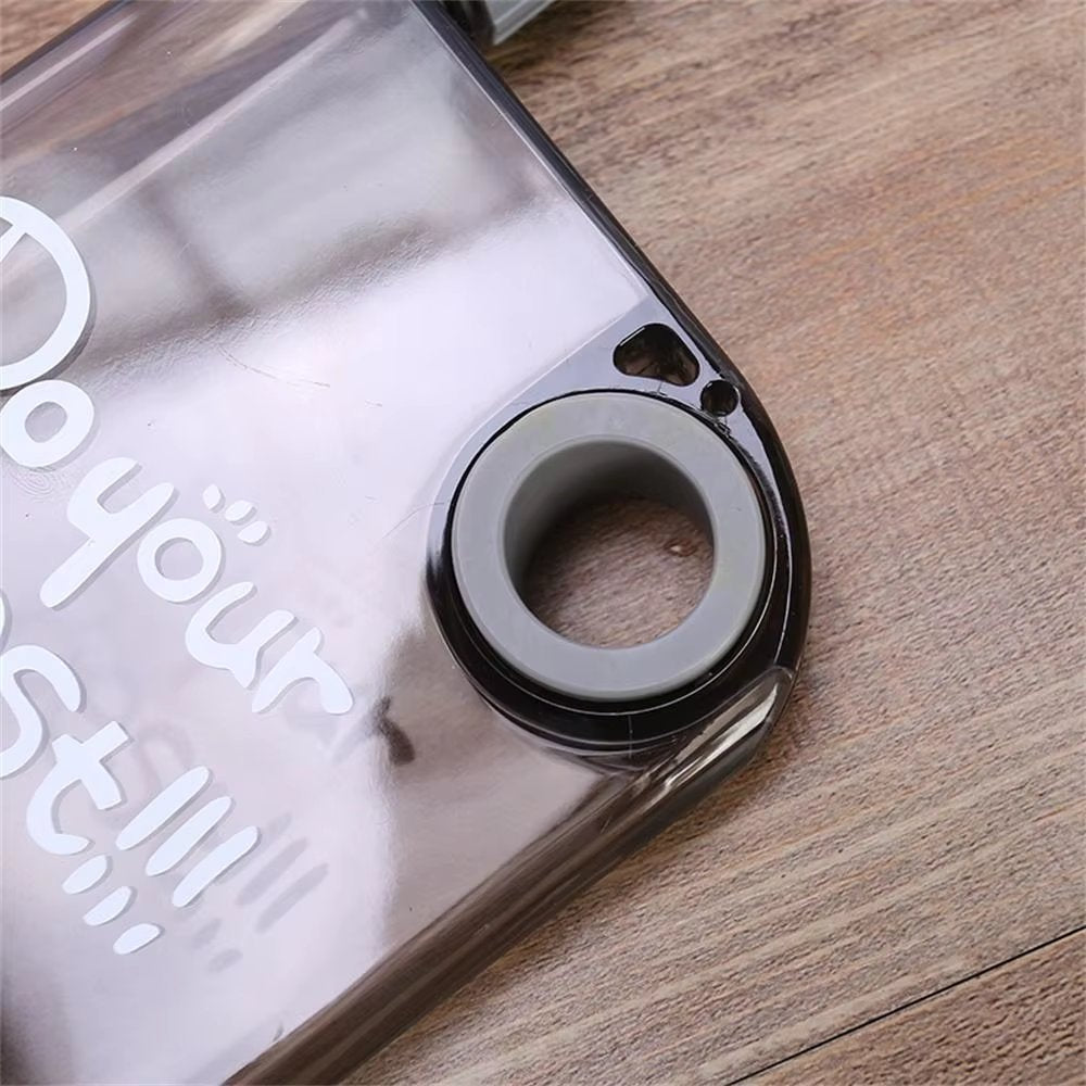 Flat Clear Square Water Bottle, Portable BPA-Free My Book Shape Flask for Travel & Sports