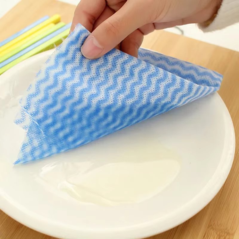 Washable Disposable Kitchen Cleaning Roll, Dual-purpose Dry & Wet, 50 Eco-Friendly Reusable Wipes for Kitchen & Household Use