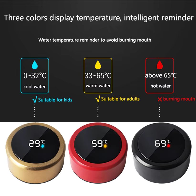 500ML Smart Thermos Water Bottle | Stainless Steel Vacuum Flask with Intelligent Temperature Display