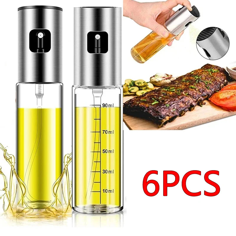 Glass Oil Spray Bottle for Cooking – 100ml Olive Oil Sprayer Mister for BBQ, Grilling, Baking & Roasting