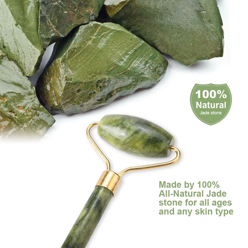 Natural Jade Roller & Gua Sha Stone Face Massager – Anti-Aging, Skin Tightening & Relaxation Tool