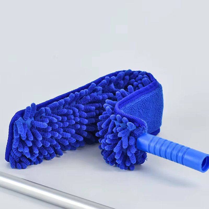 Cross-Border Temu Household Extendable Feather Duster – Lint-Free, Retractable & Curved Chenille Dust Sweeper | High Reach, Ceiling Fan, and Microfiber Brush Dust Cleaner