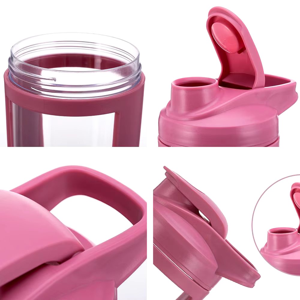 500ML Sports Protein Shaker Bottle, Leak-Proof Outdoor Travel Juice Cup