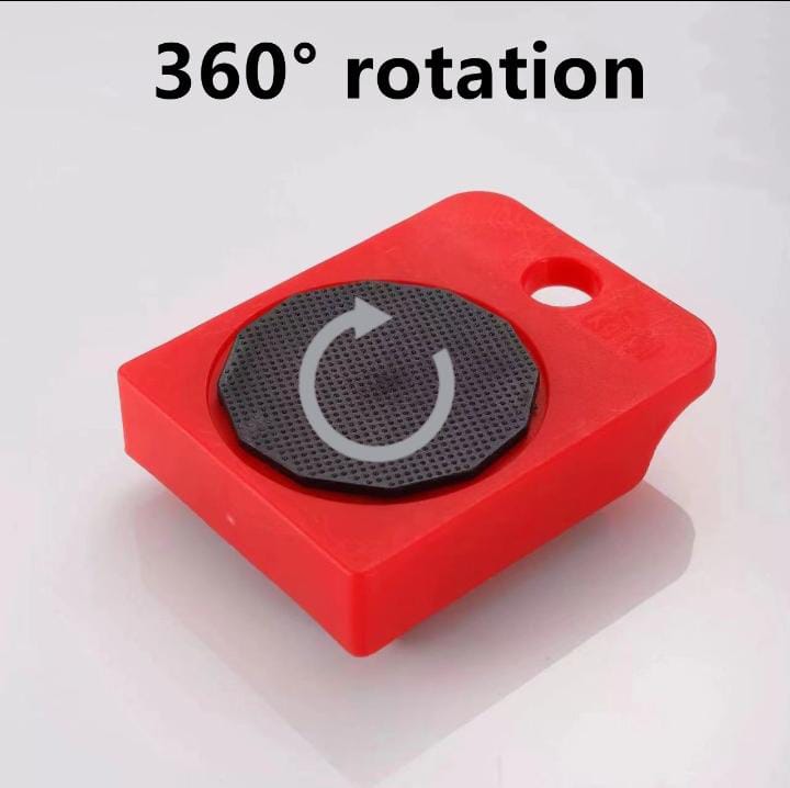 Furniture Moving Tool Heavy Object Mover – 4-Wheeled Furniture Transport Lifter & Slides with 360° Rotating Wheel Bar – Durable ABS & Steel, Ergonomic Hand Tools Set