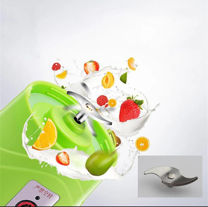 Mini Electric Juicer Blender, Rechargeable Handheld Travel Bottle Juicer, Fruit Mixer, Milkshake Maker, Stainless Steel 380ml
