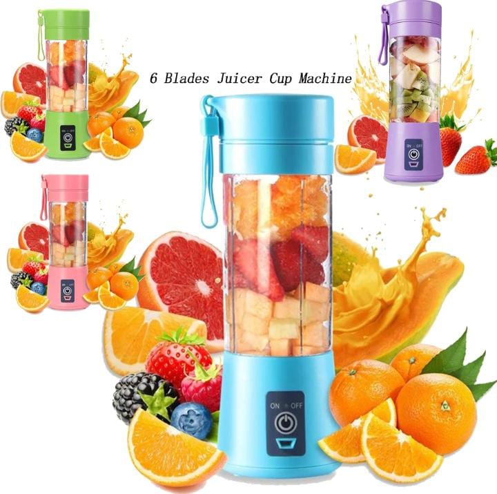 Mini Electric Juicer Blender, Rechargeable Handheld Travel Bottle Juicer, Fruit Mixer, Milkshake Maker, Stainless Steel 380ml