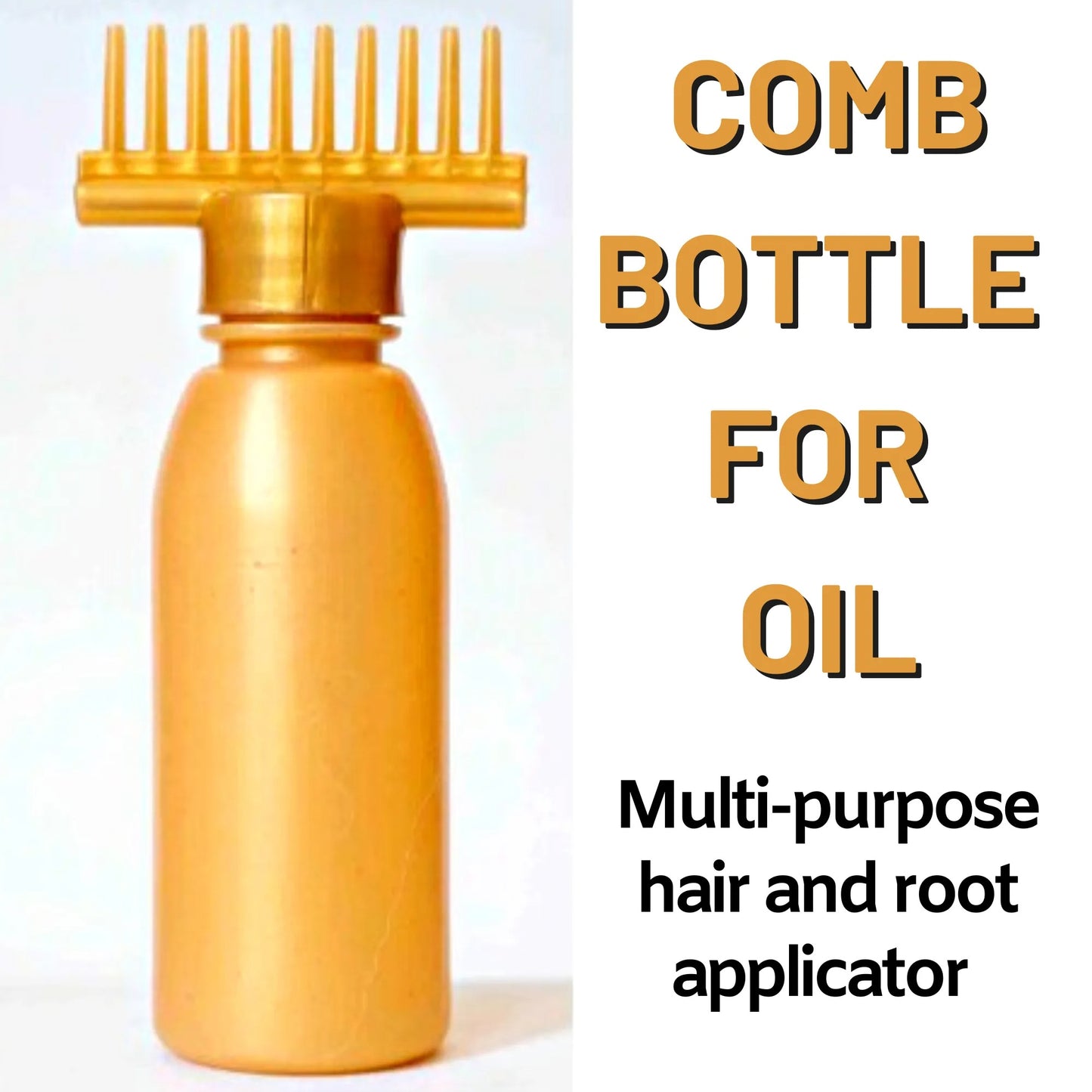 Hair Oil Selfie Bottle – Root Comb Applicator for Even Scalp Coverage | Hair Dye & Oil Applicator Bottle | Available in Single & Pack of 2
