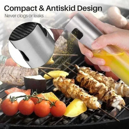 Glass Oil Spray Bottle for Cooking – 100ml Olive Oil Sprayer Mister for BBQ, Grilling, Baking & Roasting