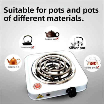 Multifunctional 1000W Electric Furnace Hot Plate – Portable Electric Stove for Cooking, Sand Casting Tray, Easy Clean Countertop Burner