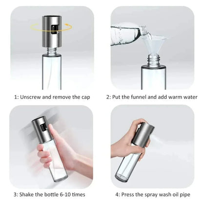 Glass Oil Spray Bottle for Cooking – 100ml Olive Oil Sprayer Mister for BBQ, Grilling, Baking & Roasting
