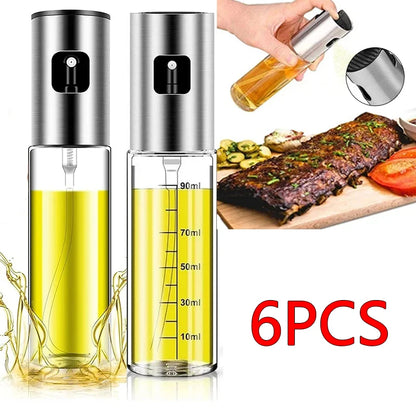 Glass Oil Spray Bottle for Cooking – 100ml Olive Oil Sprayer Mister for BBQ, Grilling, Baking & Roasting